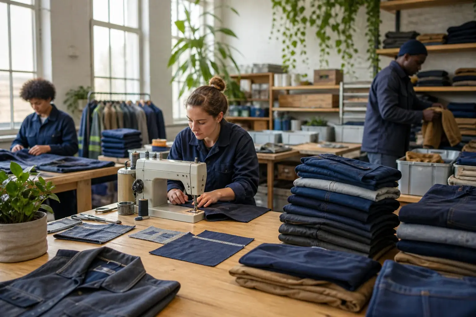 Atelier de réparation de vêtements professionnels pour le réemploi