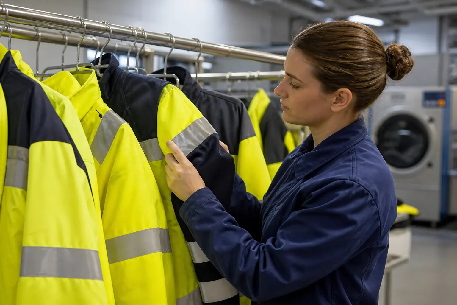 Contrôle de vêtements professionnels et d’éléments de protection après lavage