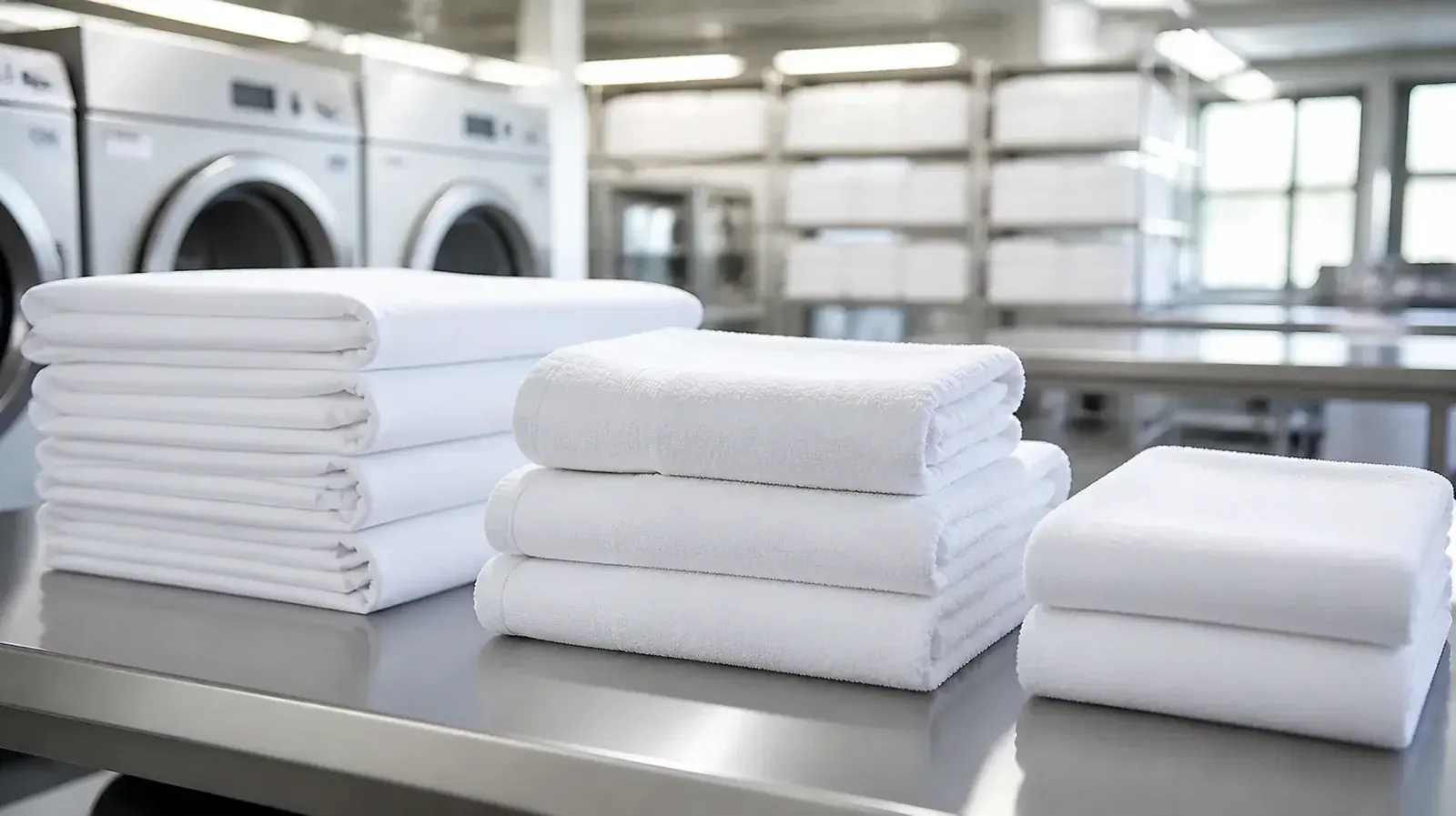 Linge hôtelier en blanchisserie industrielle
