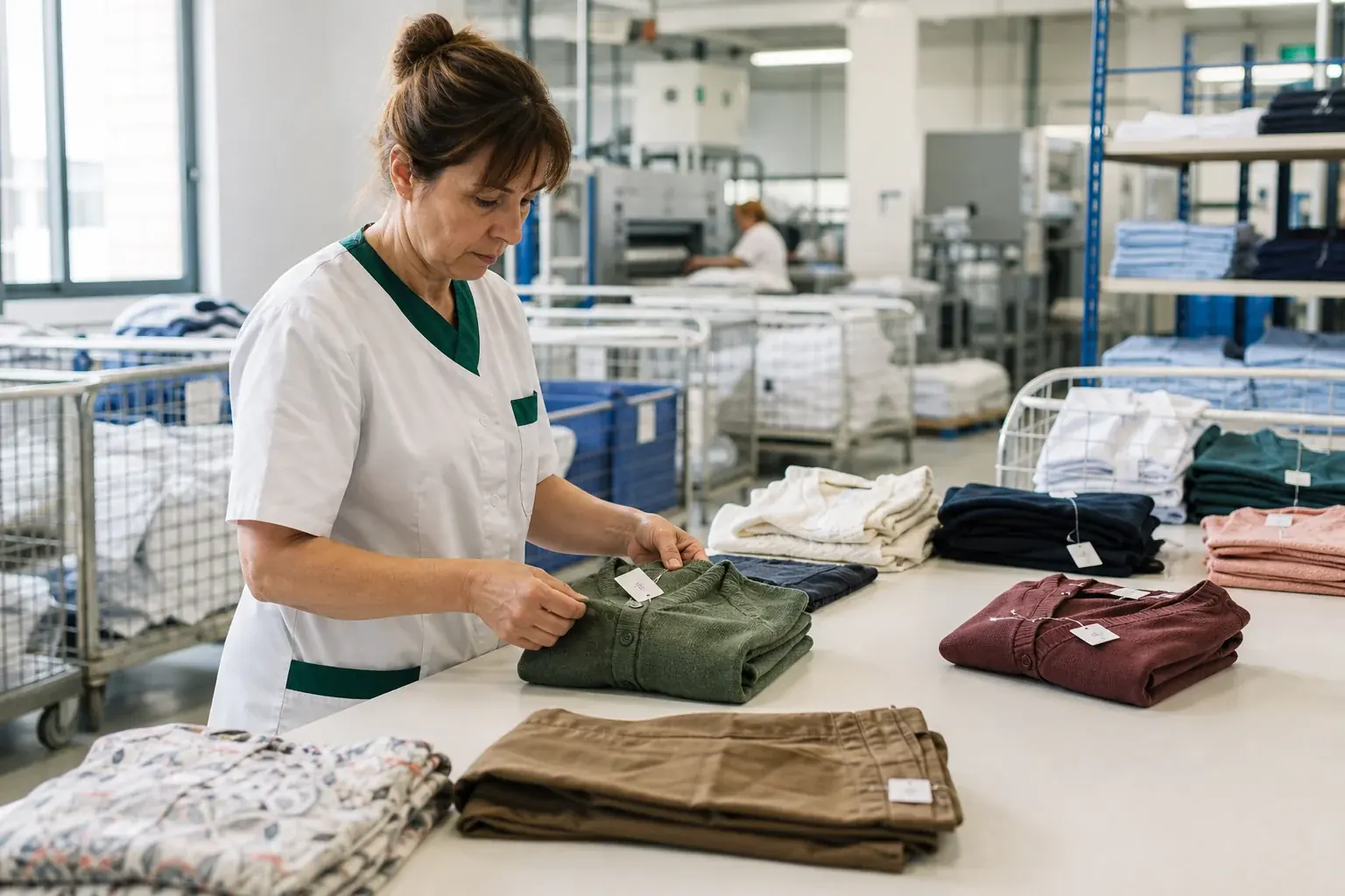 Linge des résidents en blanchisserie industrielle