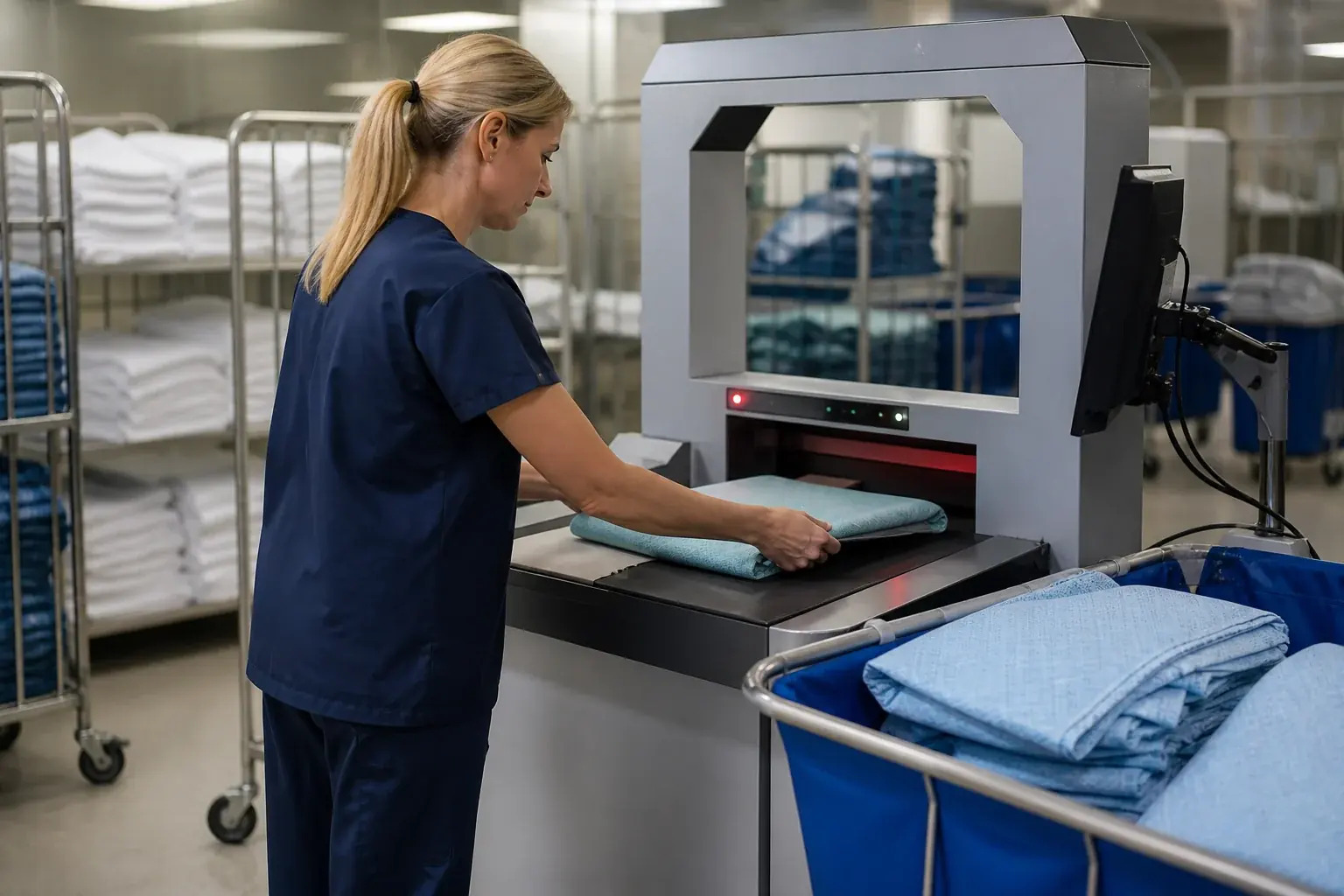 Lecture RFID d’un textile professionnel en blanchisserie