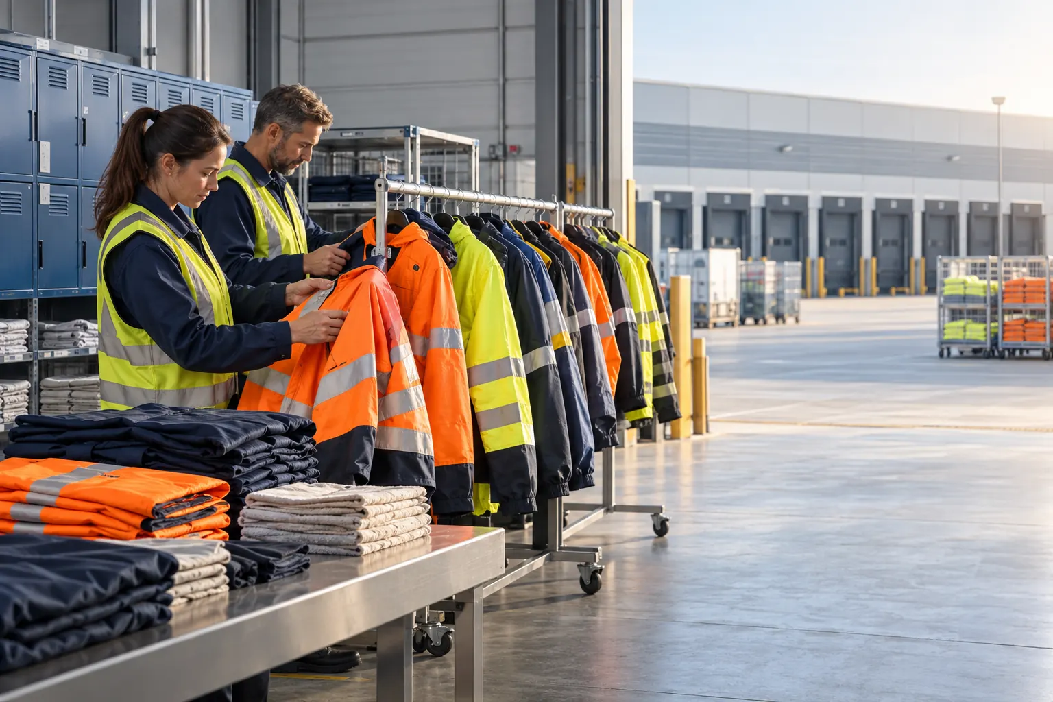 Vêtements haute visibilité contrôlés pour des équipes de transport et logistique