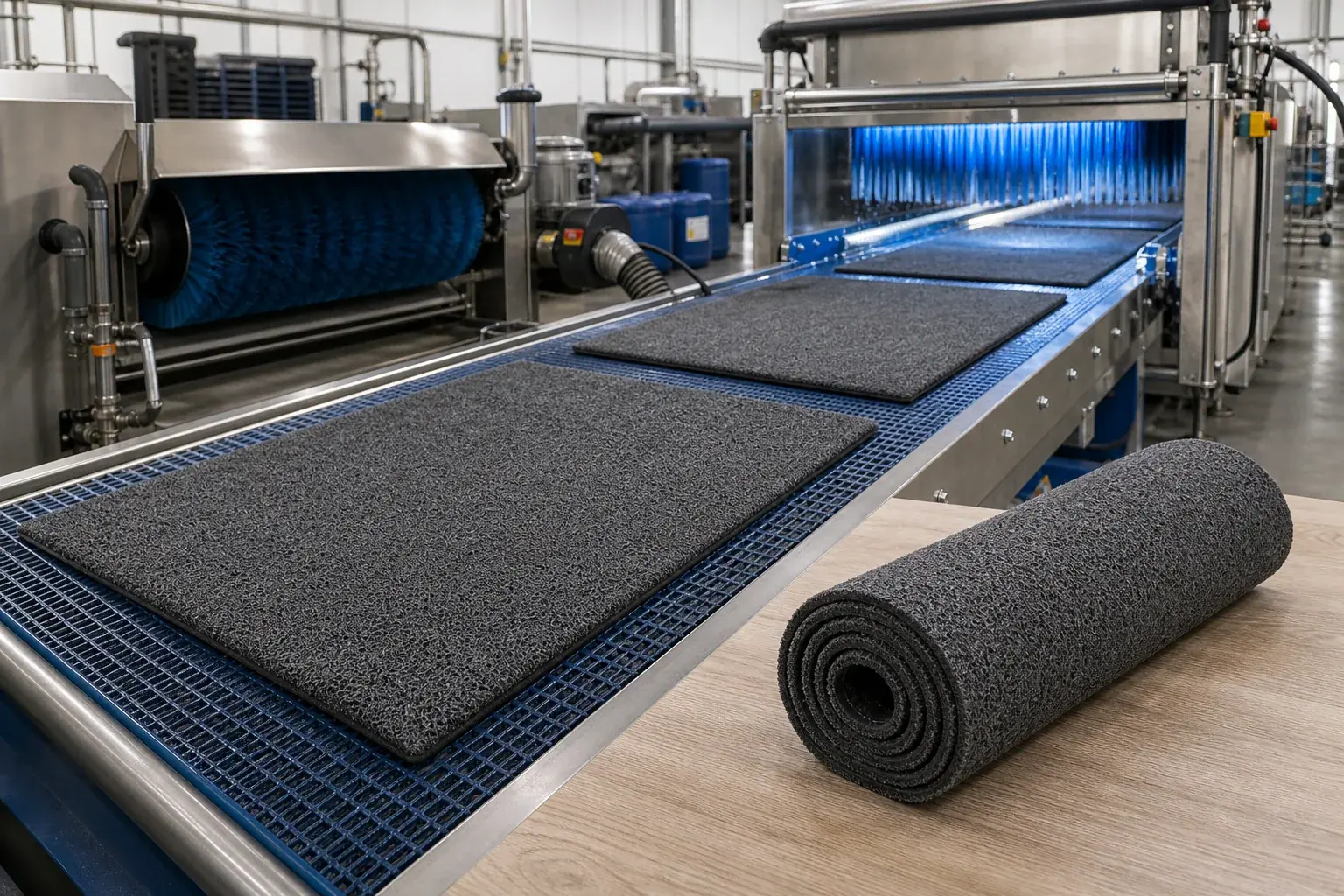 Tapis et protection des sols en blanchisserie industrielle