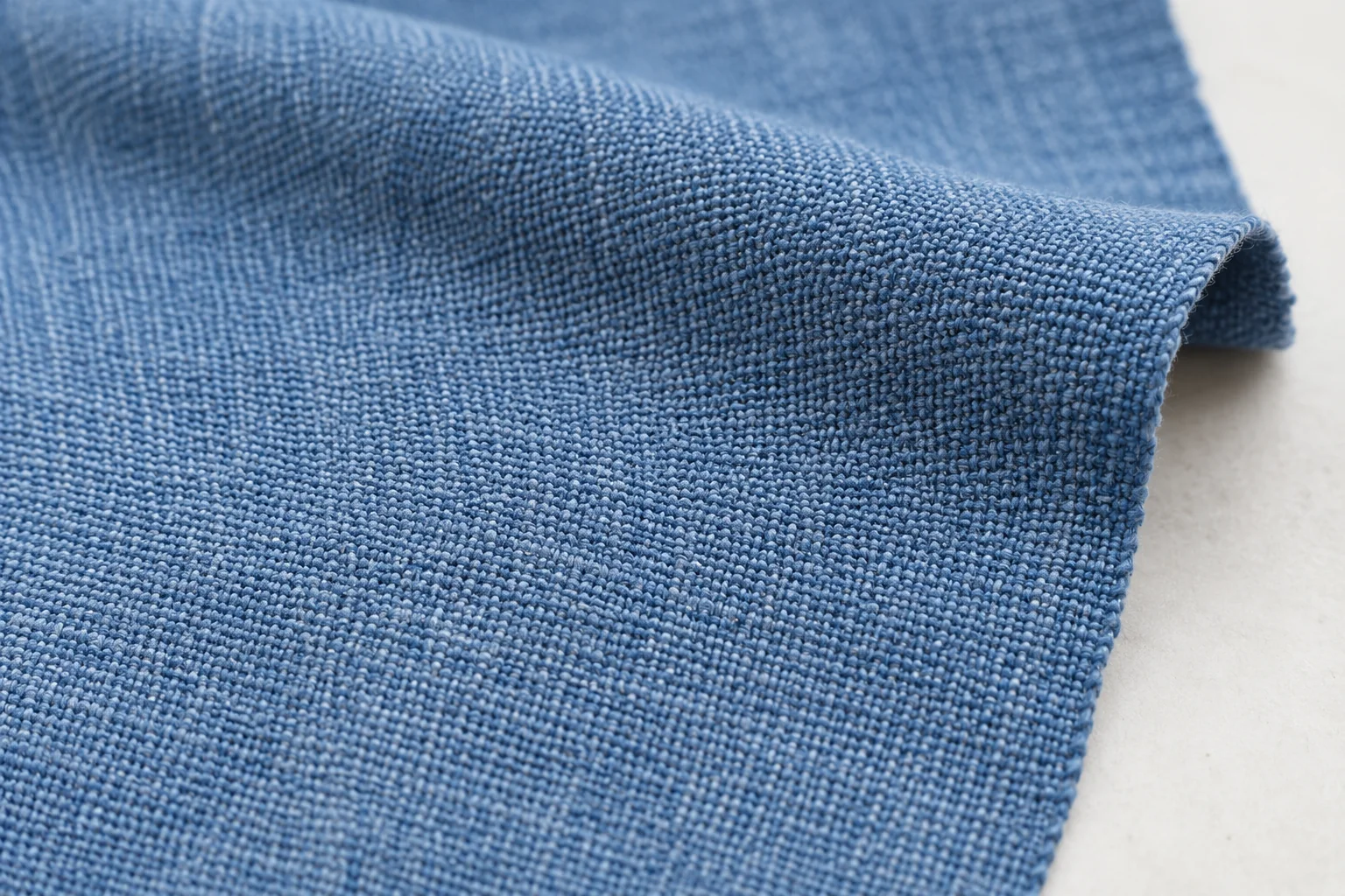 Illustration IA de l’armure d’un tissu de coton bleu
